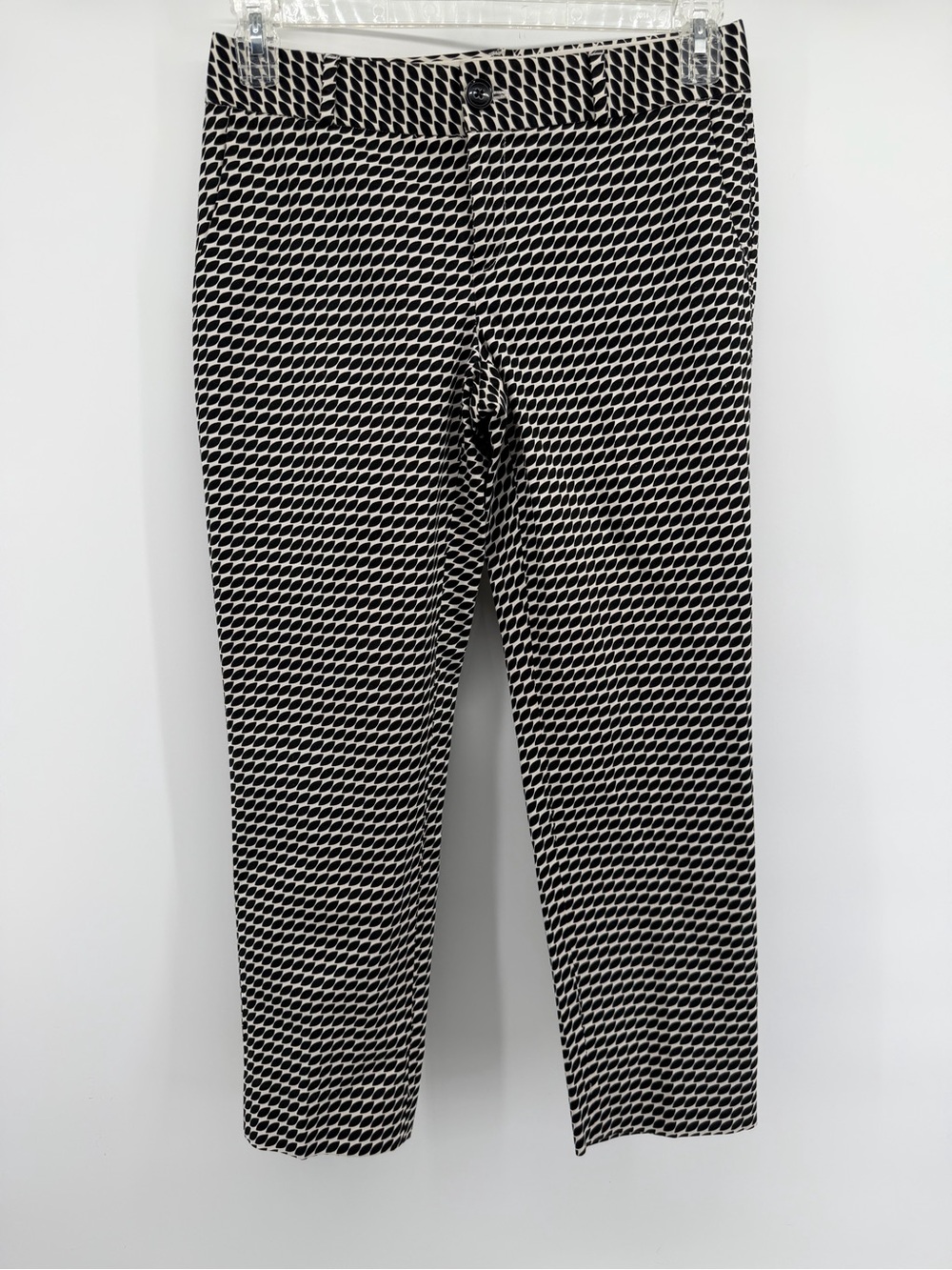 Banana Republic Black and White Geometric Stretch Pants